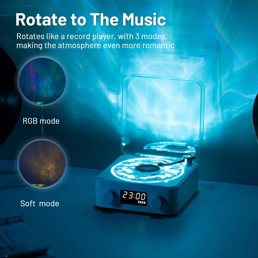 Retro Vinyl Bluetooth Speaker & Night Lamp