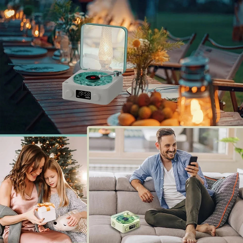 Retro Vinyl Bluetooth Speaker & Night Lamp