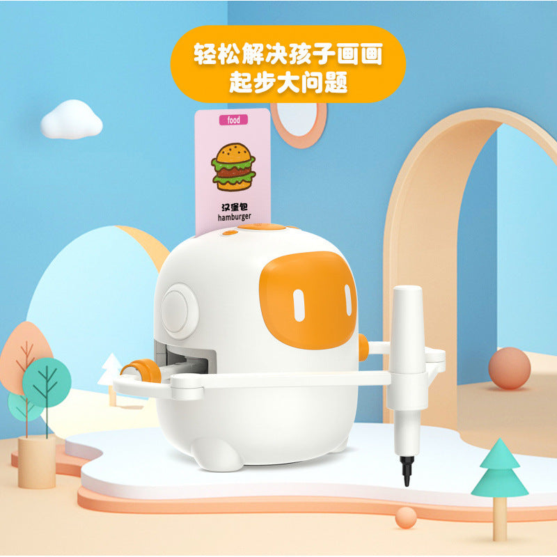Blue Color Intelligent Child Drawing Robot