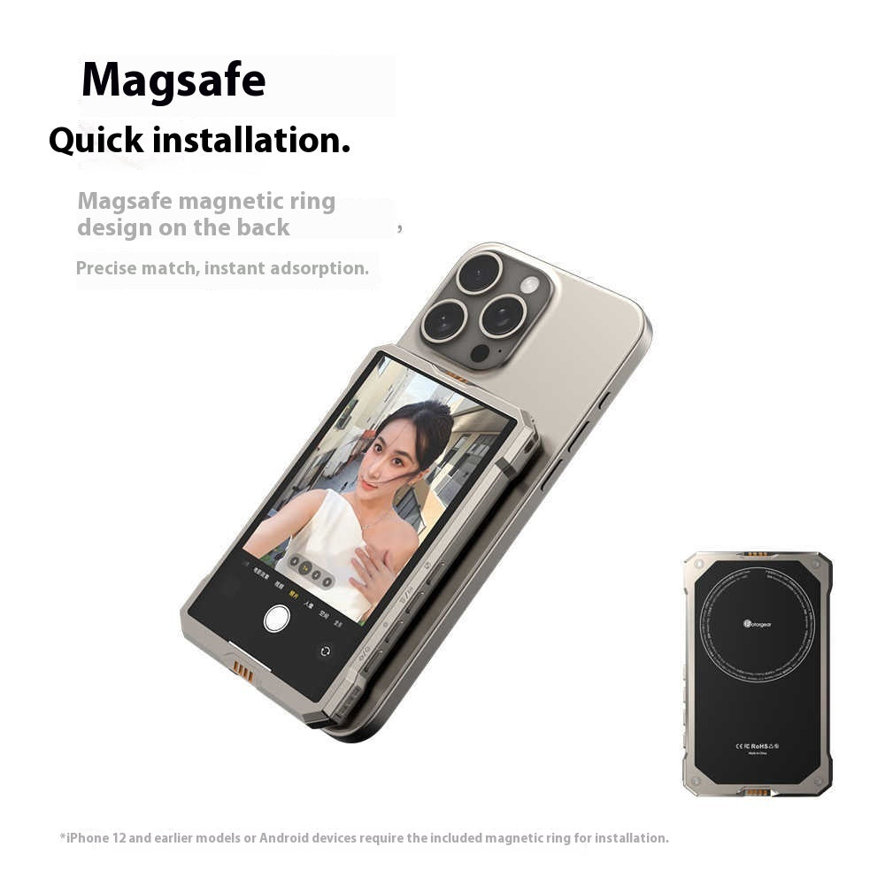 wireless magnetic rear selfie screen