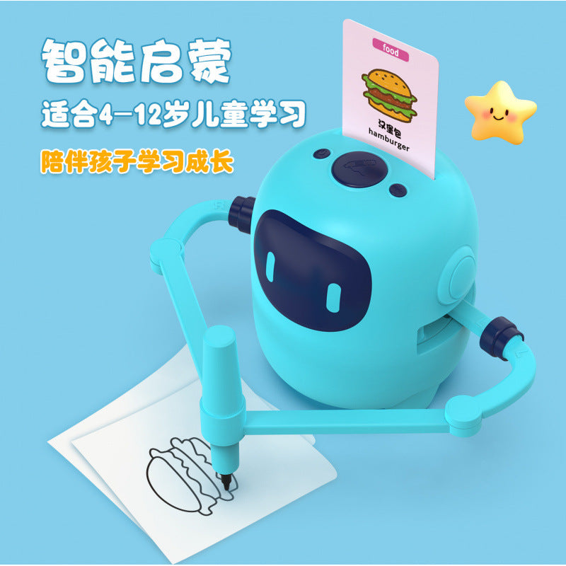 Blue Color Intelligent Child Drawing Robot